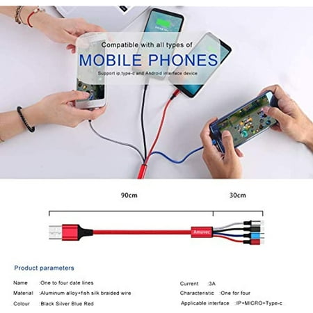 Albanian Eagle USB Charging Cable 3 in 1 Single Pull Retractable Fast Charger Cord Connector with Dual Phone/Type C/Micro USB Port Compatible for All Phones with Tablets Albanian Eagle USB Charging Cable 3 in 1 Single Pull Retractable Fast Charger Cord Connector with Dual Phone/Type C/Micro USB Port Compatible for All Phones with Tablets